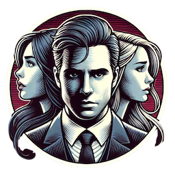 Man with two worried ladies behind him.